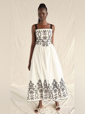 NWTs Anthropologie Saylor Maryl Maxi Eyelet Embroidered dress